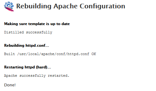 1.1 Apache Rebuilding and Restarting
