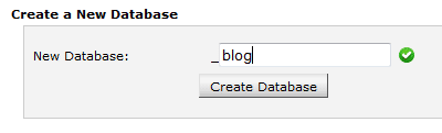 1.2. - Create new database.